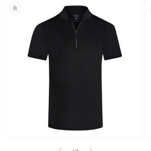 Women’s Black Half-Zip Golf Polo